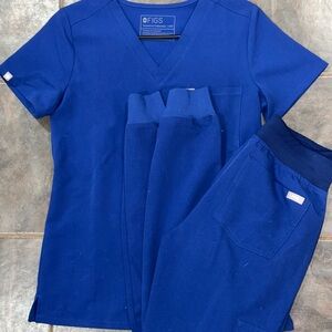 Figs Royal Blue Scrub Ensemble